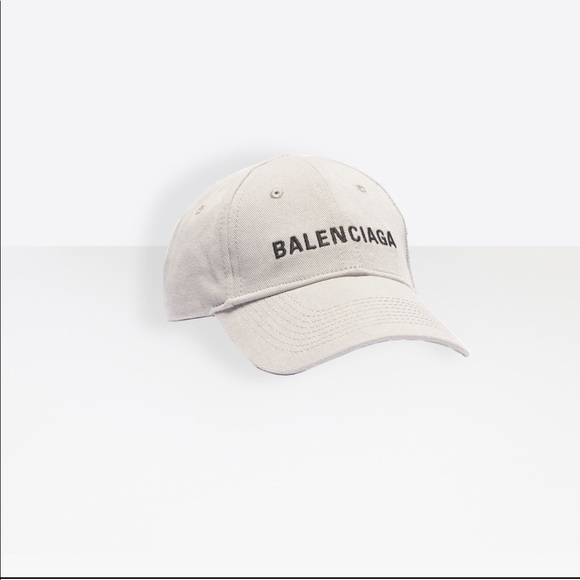 BALENCIAGA GREY LOGO CAP - Picture 2 of 6
